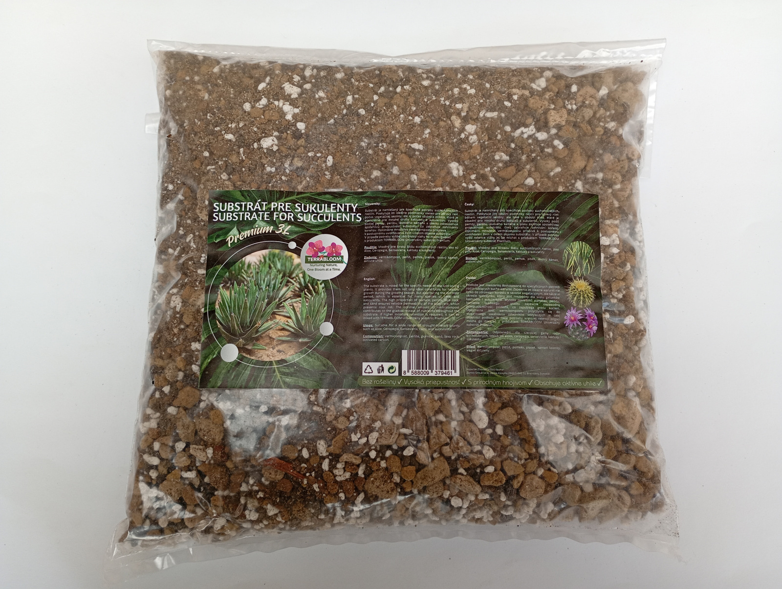 Substrát pre Sukulenty PREMIUM Terrabloom 3 l