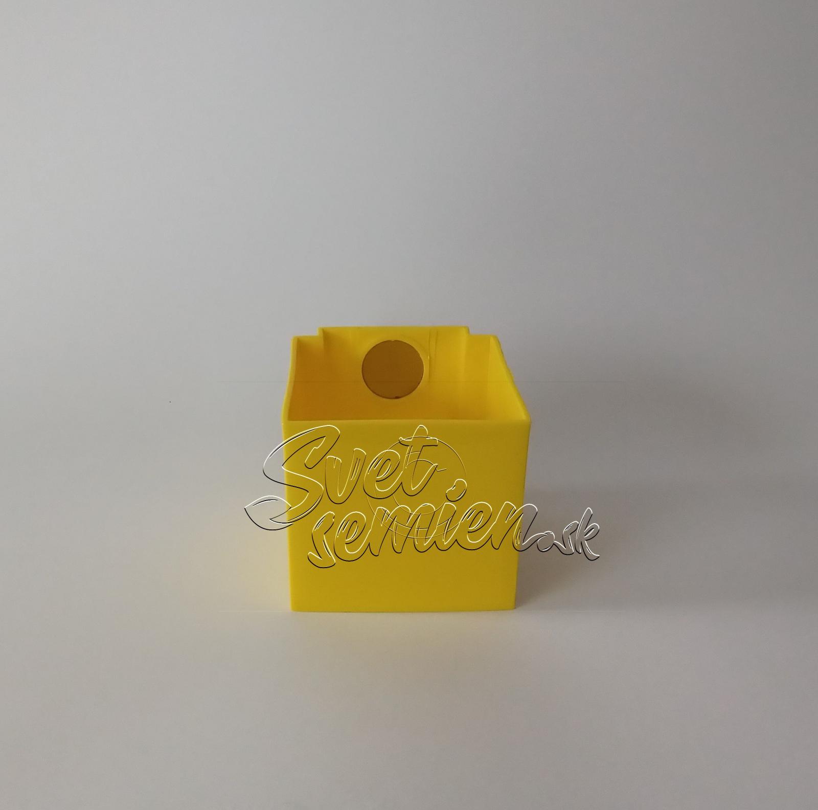 Magnetický obal na kvetináč MAGNETIKA CUBE 6 x 6 cm - žltý