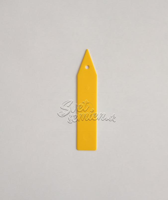 Menovka plastová závesná 9,5 x 1,8 cm, žltá, 20 kusov